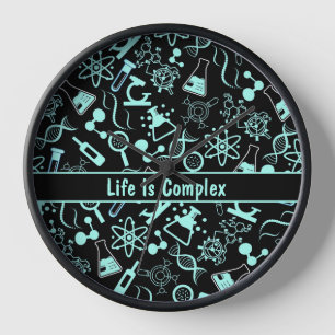 modern aqua blue biochemistry life is complex clock