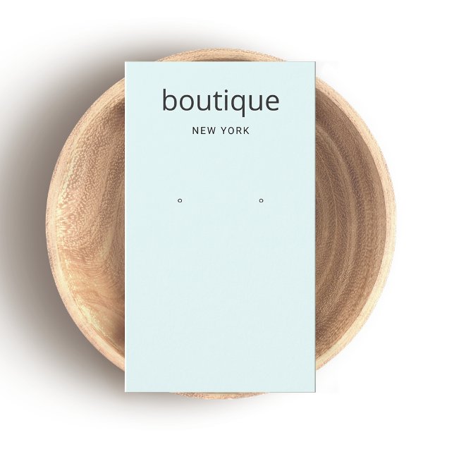 Modern Aqua Blue  Long Earring Display Card (Creator Uploaded)