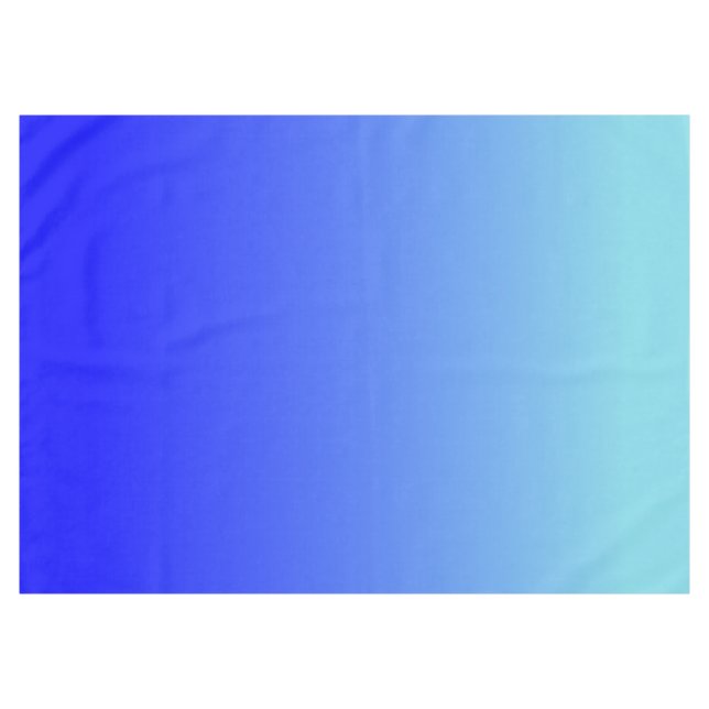 Modern Aqua Blue Ombre Tablecloth (Front (Horizontal))