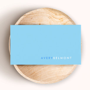 Modern Aqua Blue Professional  Minimalistic Business Card