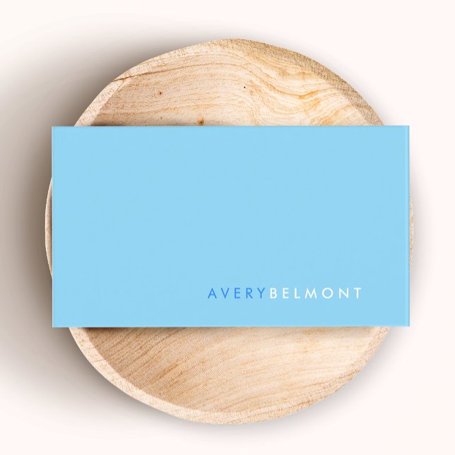 Modern Aqua Blue Professional  Minimalistic Business Card (Creator Uploaded)