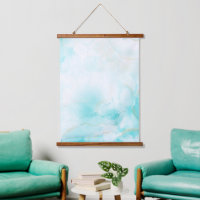 Modern Aqua Gold Alcohol Ink Art Watercolor Ocean