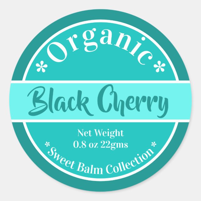 Modern Aqua Organic Lip Balm Label (Front)