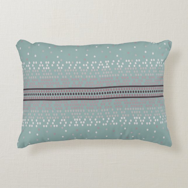 Modern Aqua Speckled  Accent Pillow (Front)
