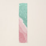 Modern Aqua Teal Pink Glitter Watercolor Beach Scarf<br><div class="desc">This artsy and modern beach themed artwork is perfect for chic and glamourous summer vibes. It features hand-painted watercolor blush and bubblegum pink abstract sandy beach with faux printed aqua teal green sparkly glitter. It's girly, elegant, pretty, and unique! ***IMPORTANT DESIGN NOTE: For any custom design request such as matching...</div>