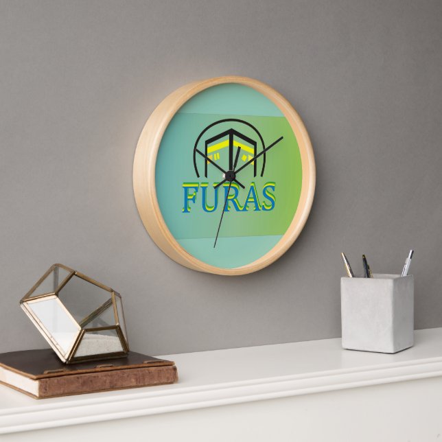 Modern Arabic FURAS Logo – Futuristic Middle Easte Clock (Office)