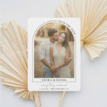 Modern Arch Boho Arch with Photo Save The Date<br><div class="desc">Create a truly unique save the date card with this modern arch with photo design! Simply add your photo and change the wording. Easily edit the colours of all the elements and background to match your colour palette!</div>