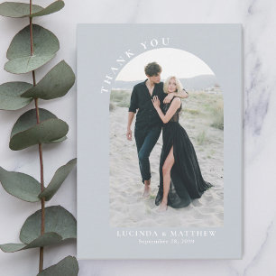 Modern Arch Boho Wedding Thank You Card