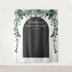 Modern Arch Botanic Bridal Shower photo backdrop Tapestry