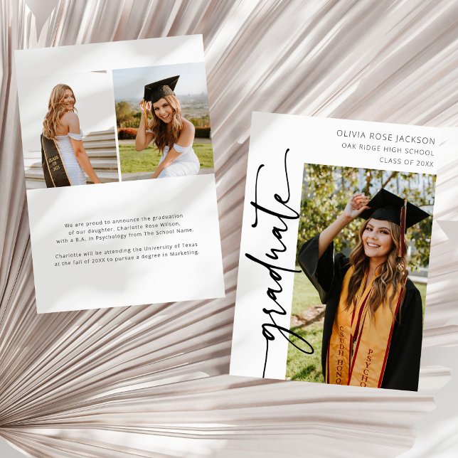 Modern Arch Casual Photo Graduation Announcement (Creator Uploaded)