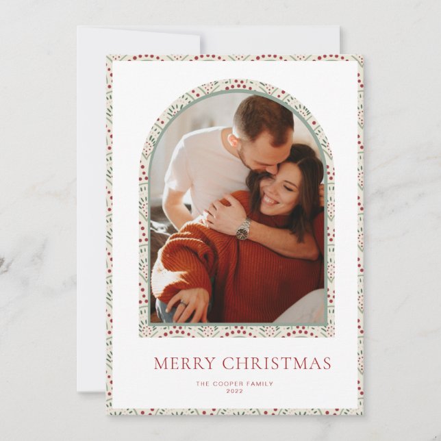 Modern Arch Christmas Card (Front)