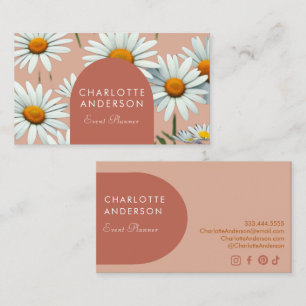 Modern Arch Floral Business Card