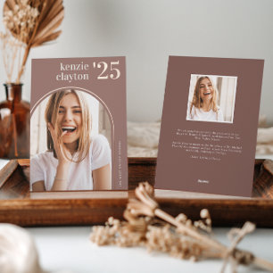 Modern Arch   Foil Graduation Announcement