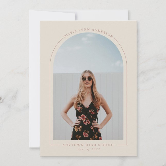 Modern Arch Graduation Announcement (Front)