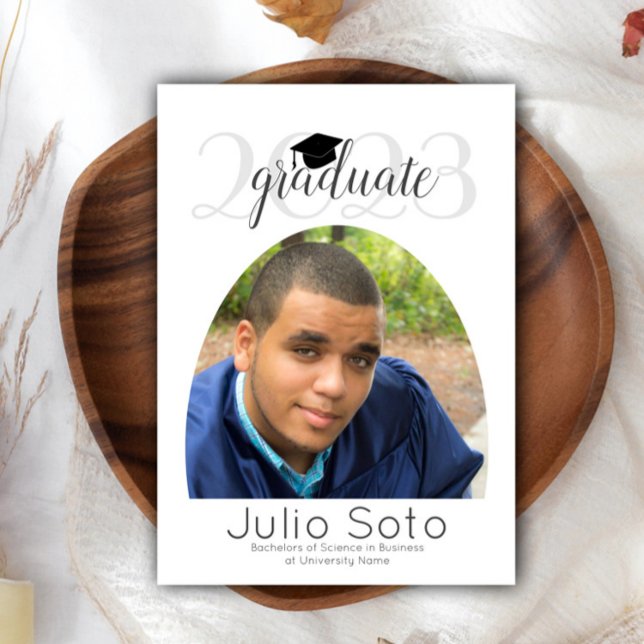  Modern Arch Graduation Typography 2023 Photo  Invitation (Creator Uploaded)