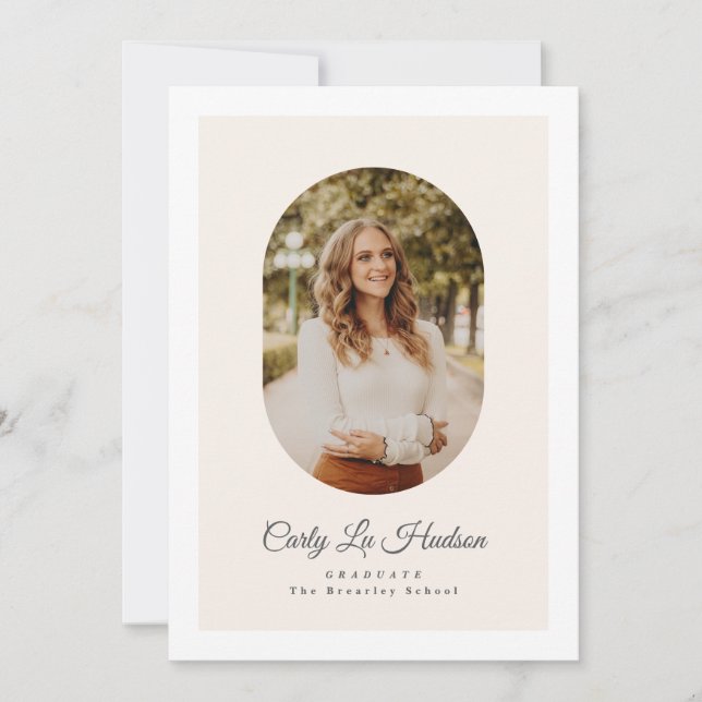 Modern Arch High School Photo Graduate Announcement (Front)