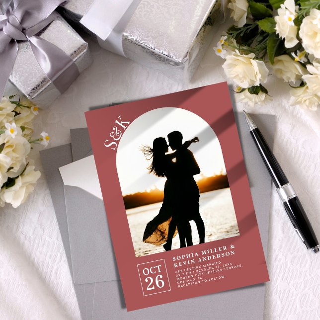 Modern Arch I Photo I Matrix I Wedding Invitation (Creator Uploaded)