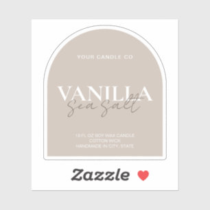 Modern Arch Minimalist Elegant Candle Label