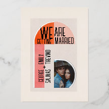 Modern Arch, Orange and Pink, Photo Area