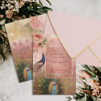 Modern Arch Peacock Peony Flowers Bridal Shower  I