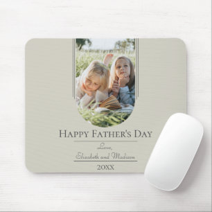 Modern Arch Photo Father's Day   Beige Mouse Pad