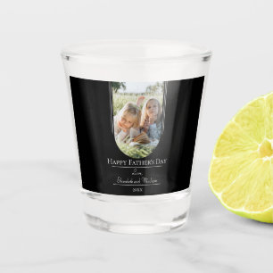 Modern Arch Photo Father's Day   Black Shot Glass