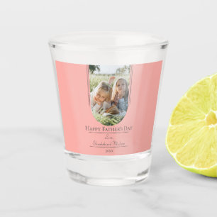 Modern Arch Photo Father's Day   Coral Shot Glass
