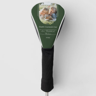 Modern Arch Photo Father's Day   Emerald Green Golf Head Cover