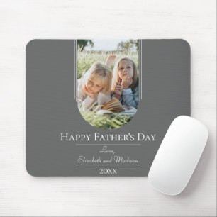 Modern Arch Photo Father's Day Grey Mouse Pad
