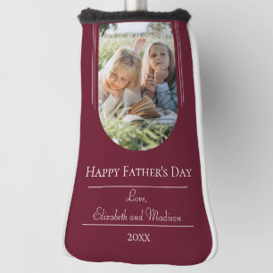 Modern Arch Photo Father's Day   Red Golf Head Cover