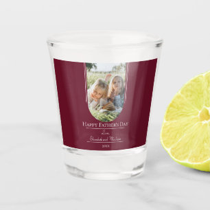 Modern Arch Photo Father's Day   Red Shot Glass