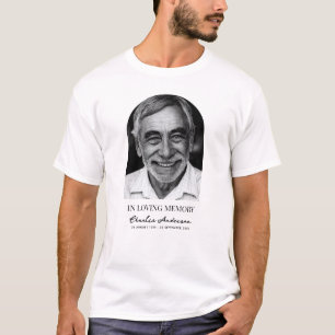 Modern Arch Photo Funeral Or Memorial Service T-Shirt