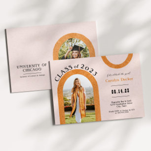 Modern Arch Photo Graduation Invitation