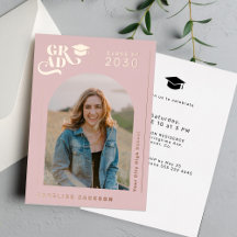 Modern arch photo graduation rose gold 