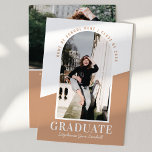 Modern Arch Photo Neutral Graduation Announcement<br><div class="desc">Share your pride and joy of a high school or college graduation with these modern arch photo announcement cards. Photographs and wording are simple to personalize using the template provided. This template can be customized with any details of your choice, such as party invitation info, parents' names, special honours, degree...</div>
