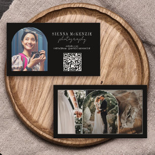 Modern Arch Photography Professional QR Code Business Card