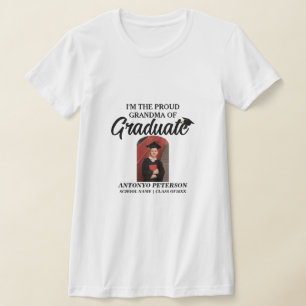 Modern Arch Proud Grandma Photos Graduation T-Shirt