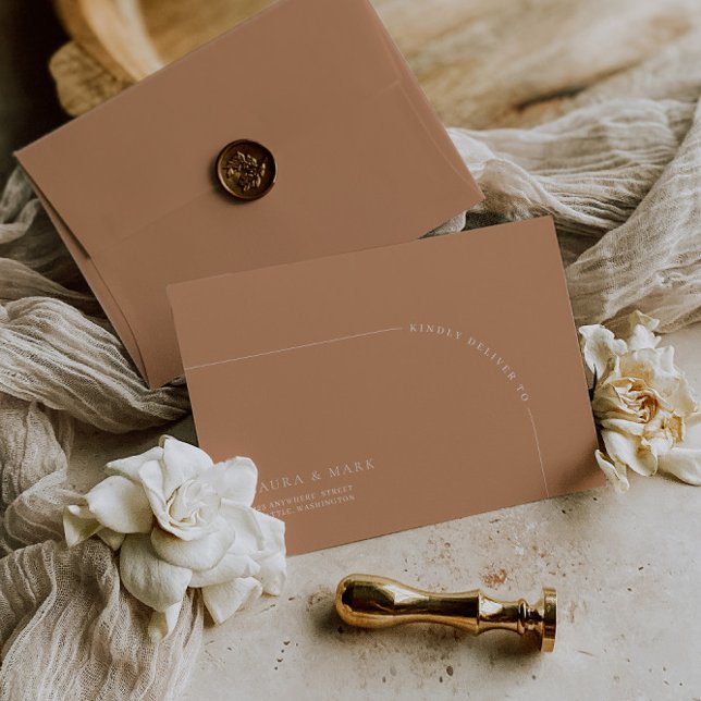 Modern Arch Rust Return Address Wedding RSVP Envelope (Modern Arch Rust Return Address Wedding RSVP Envelope)