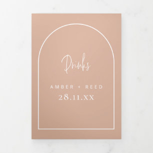 Modern Arch Signature Cocktail Drinks Menu Wedding