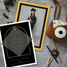 Modern Arch Tassels Frame Photo Graduate Party