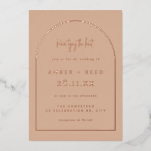 Modern Arch Wedding Blush Real Rose Gold