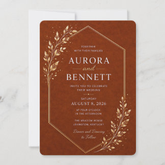 Modern Arch Wedding Invitation Template