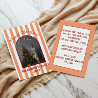 Modern Arched Christmas Photo Card