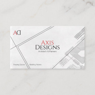 Modern Architect Business Card Blueprint Design