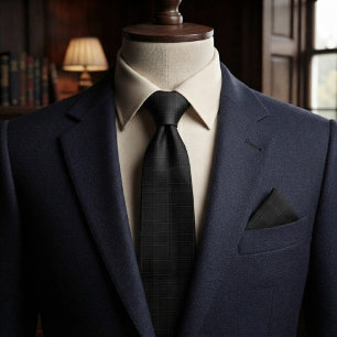 Modern Architectural Micro Grid Black Tie