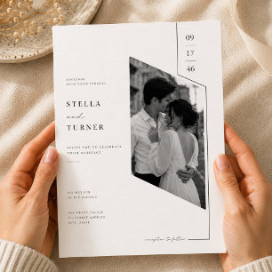 Modern Architectural Photo Wedding Invitation. Invitation
