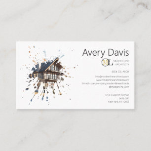 Modern Architecture Firm with Artistic Design Business Card