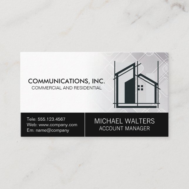Modern Architecture Logo Design Business Card (Front)