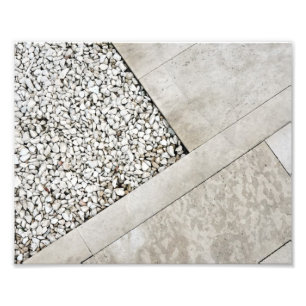 modern  architecture minimal stone pavement rock photo print