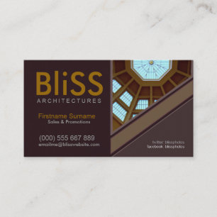 Modern Architecture Stylish w/ Photo template Busi Business Card
